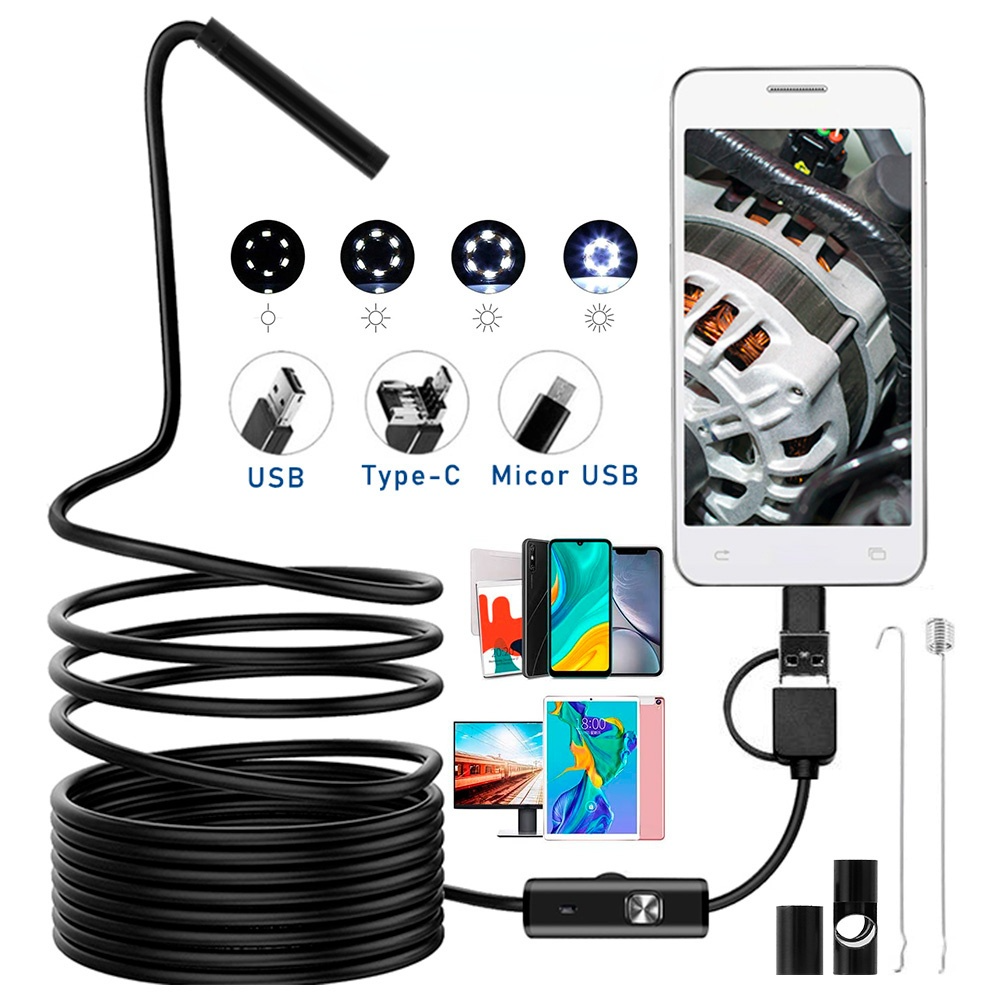 Camara Endoscopio Micro Usb Tipo C 5mtr