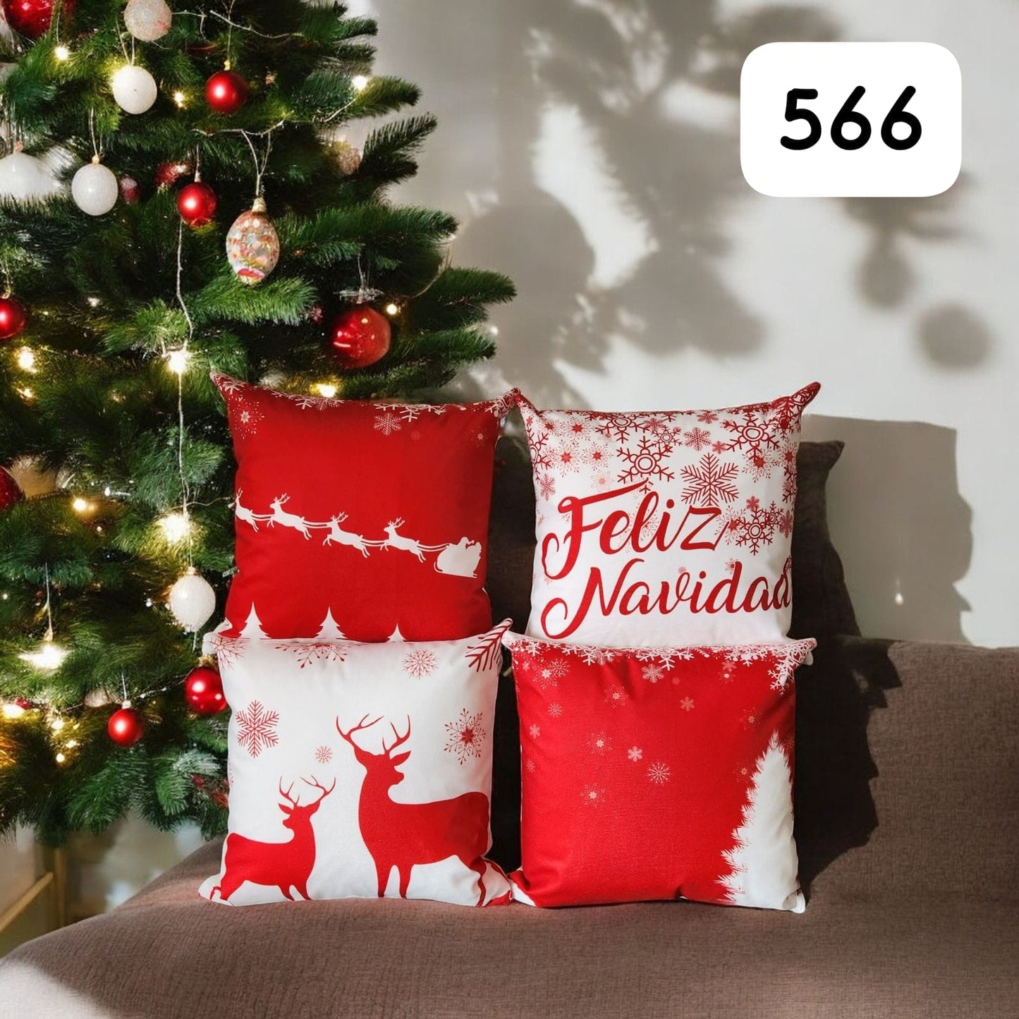 ¡OFERTA DE TEMPORADA! Set x 4 Cojines de Navidad Escoge tu combo favorito