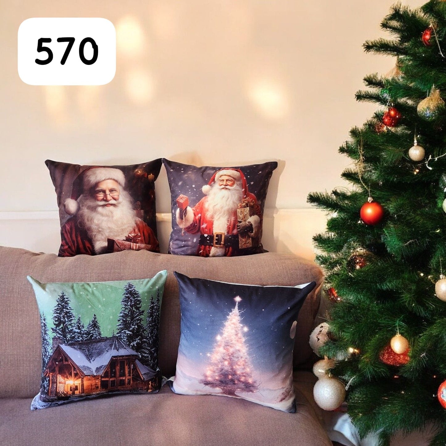 ¡OFERTA DE TEMPORADA! Set x 4 Cojines de Navidad Escoge tu combo favorito
