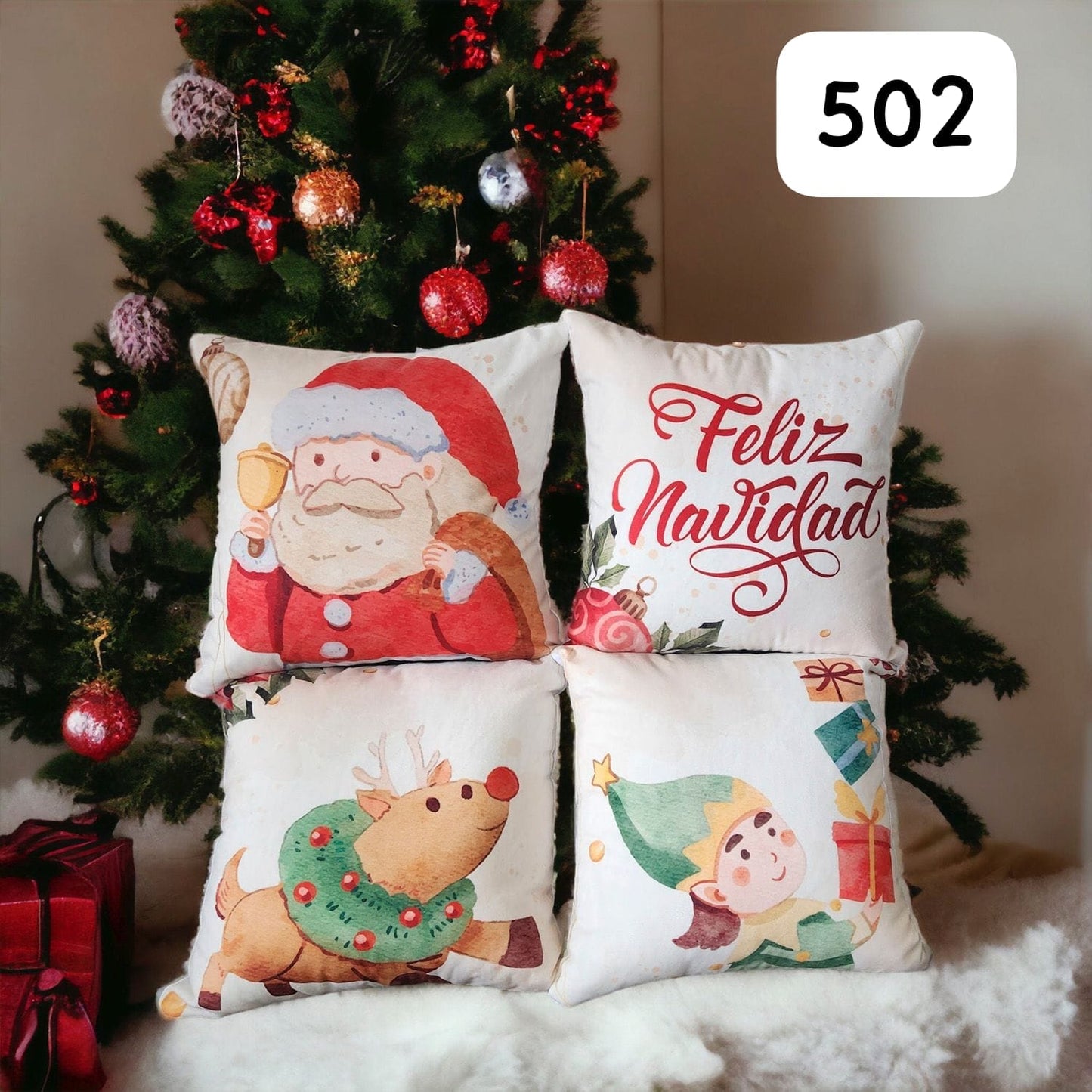 ¡OFERTA DE TEMPORADA! Set x 4 Cojines de Navidad Escoge tu combo favorito