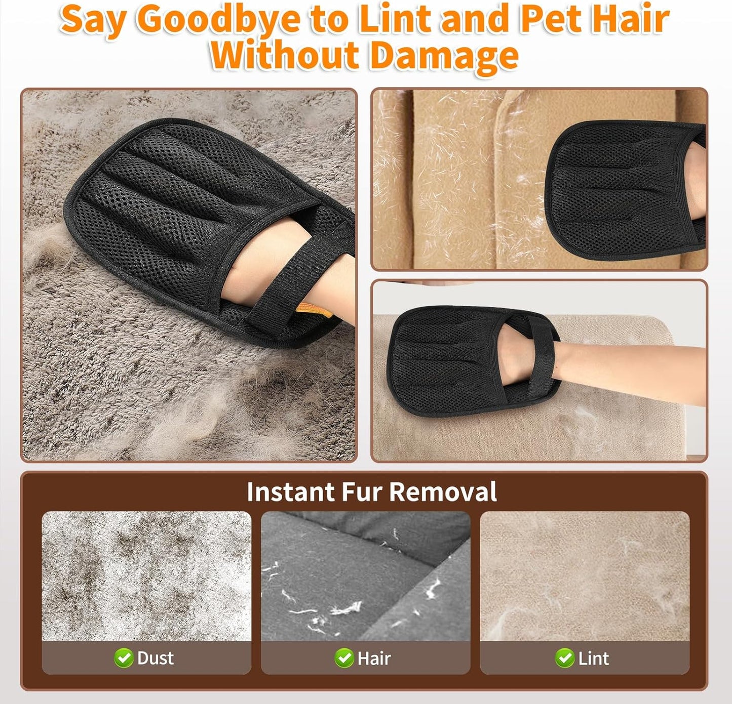 Guantes Removedor Pelos X2 Unidades