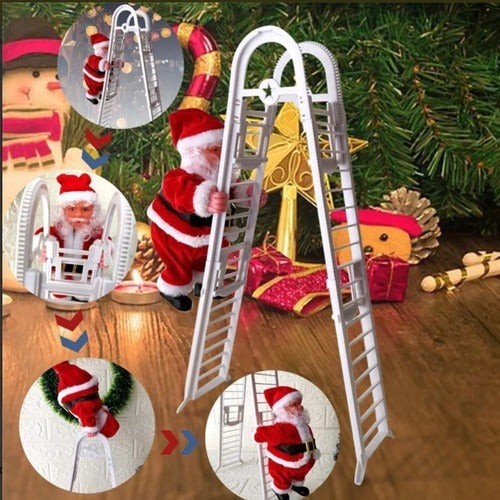Escalera eléctrica divertido Papá Noel escalador con música