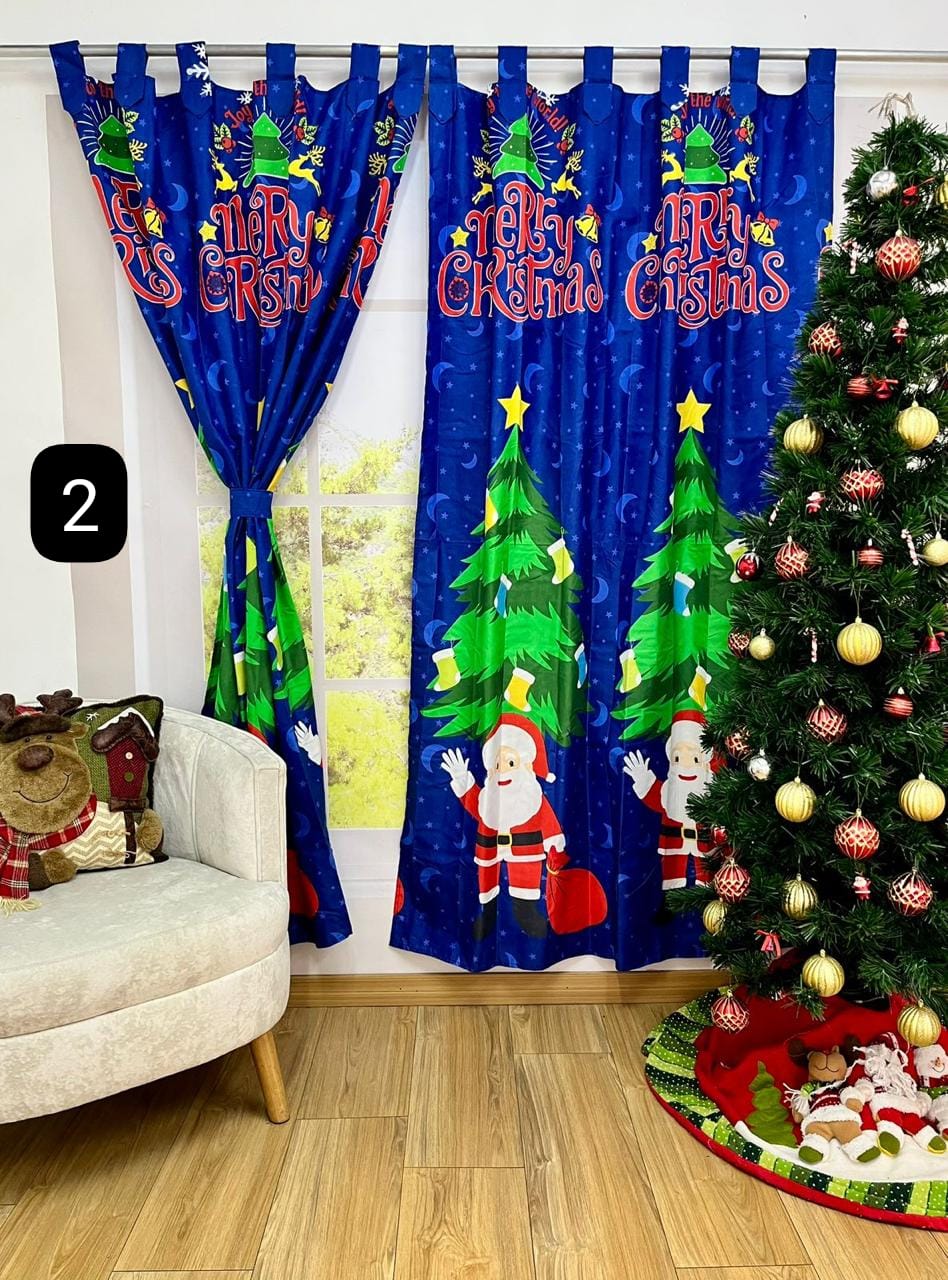 Cortina Navideña Premium – Doble Panel Decorativo 280 cm x 215 cm