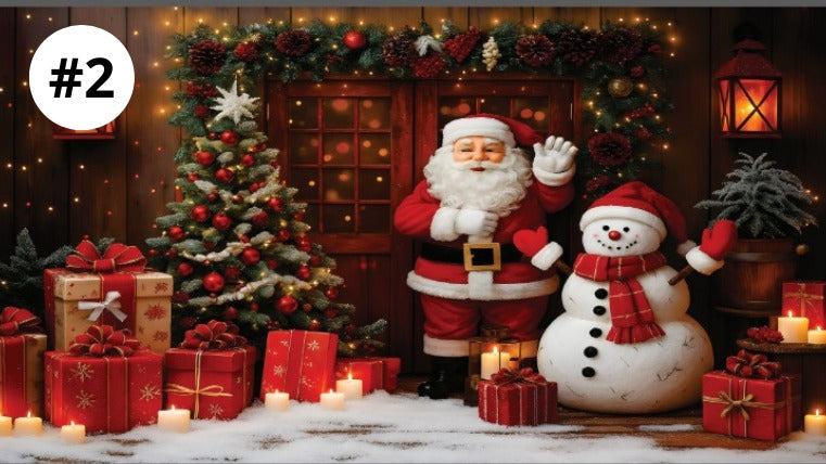 Fondo Navideño 1,60 m ALTO × 3 m ANCHO + Cinta Doble Faz
