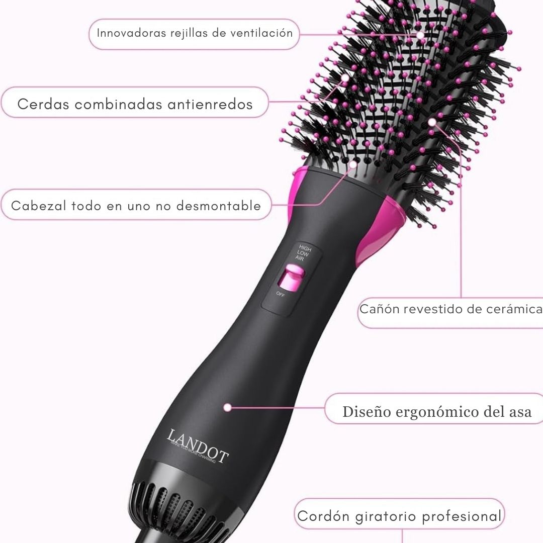 Cepillo Termico Secador Con Iones Negativos Antiencrespamiento