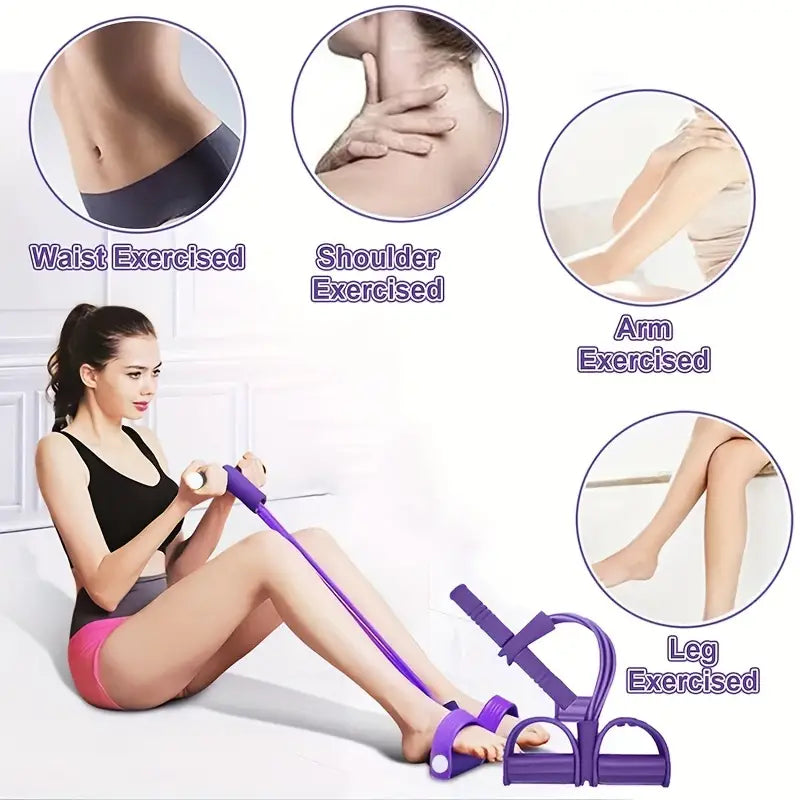 6 Tubes Pedal Resistance Band - Extensor Elástico Para Hacer Ejercicio