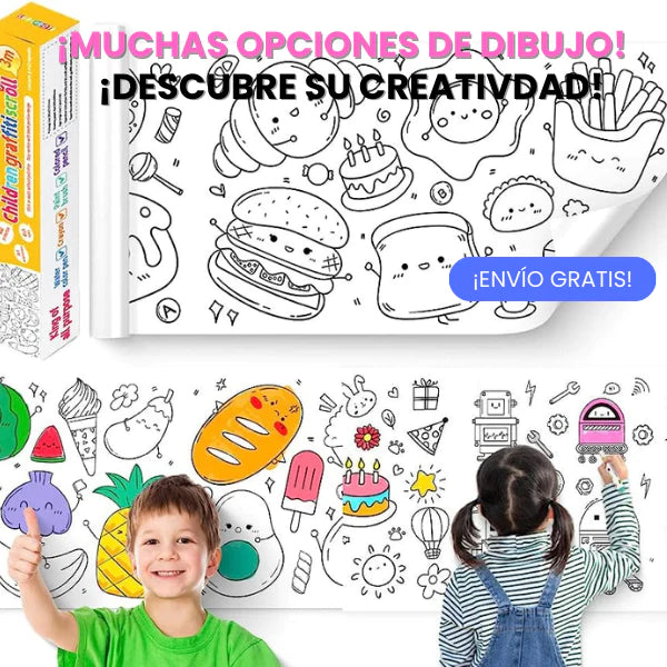 ART STICK® ROLLO DE DIBUJO PARA COLOREAR 3 METROS X 30 CM