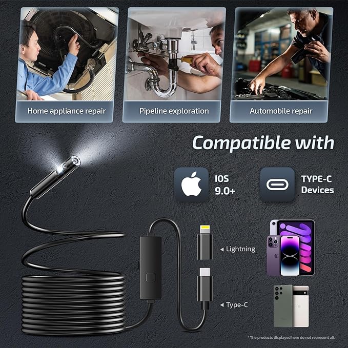 Camara Endoscopio Micro Usb Tipo C 5mtr