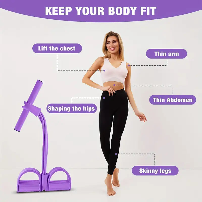 6 Tubes Pedal Resistance Band - Extensor Elástico Para Hacer Ejercicio