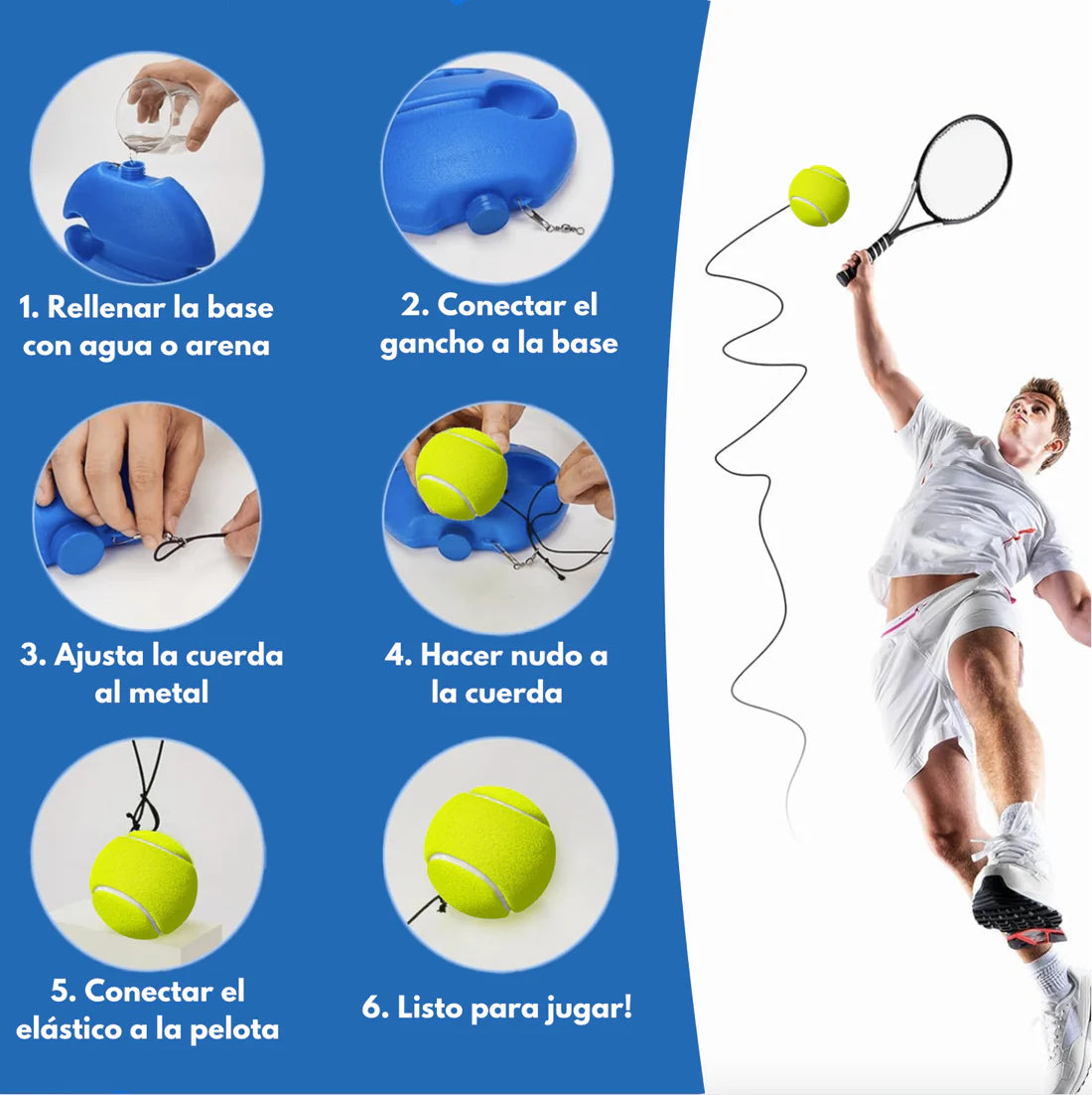 Entrenador de Tenis con red de rebote ProTennis