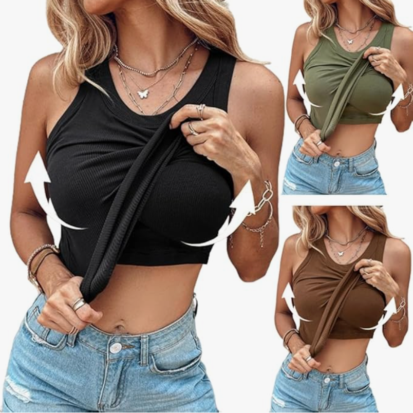 Blusa 2 en 1 Brasier Integrado - Efecto Moldeador, Levanta Busto