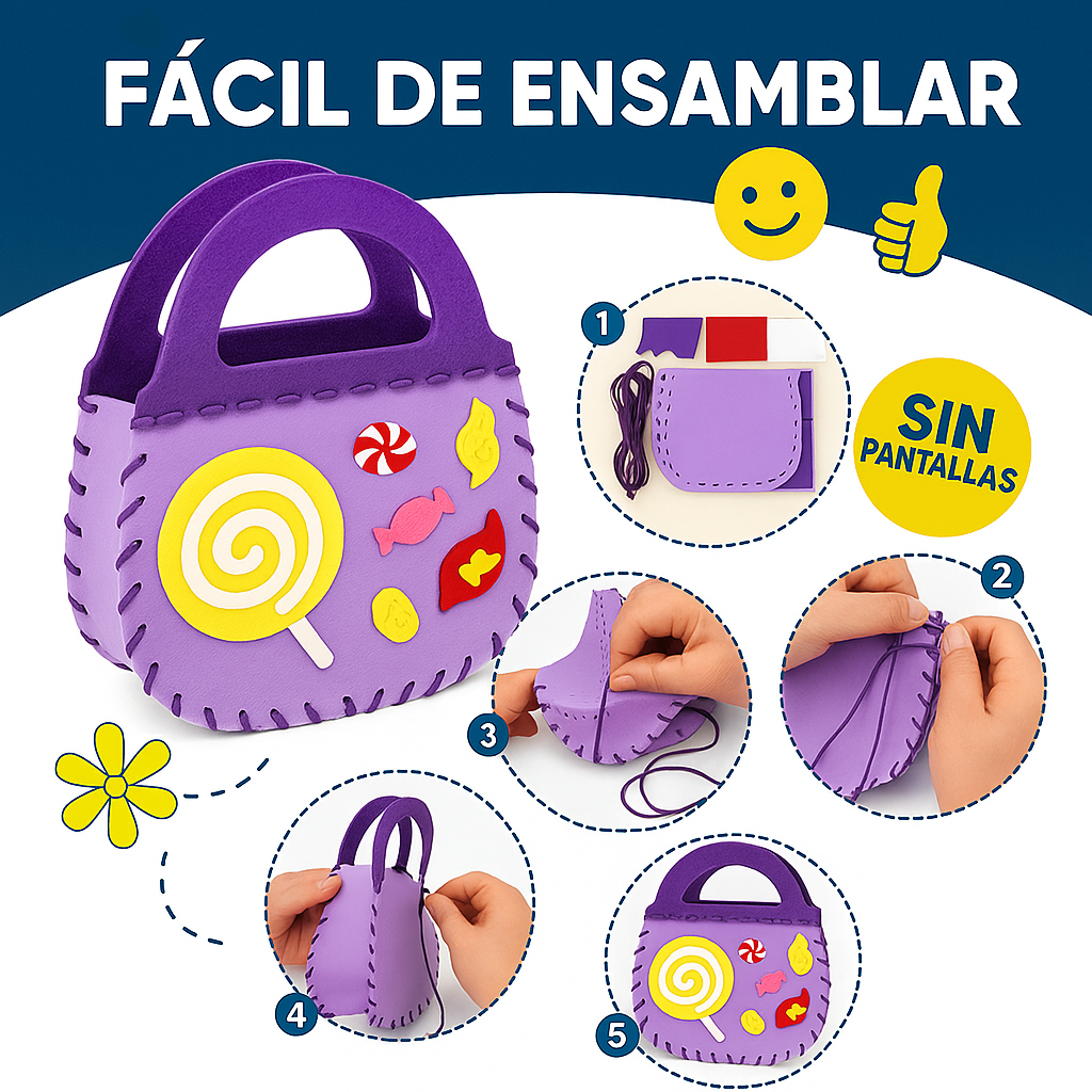 Kit de costura para niños - Aguja de seguridad y tela de fieltro