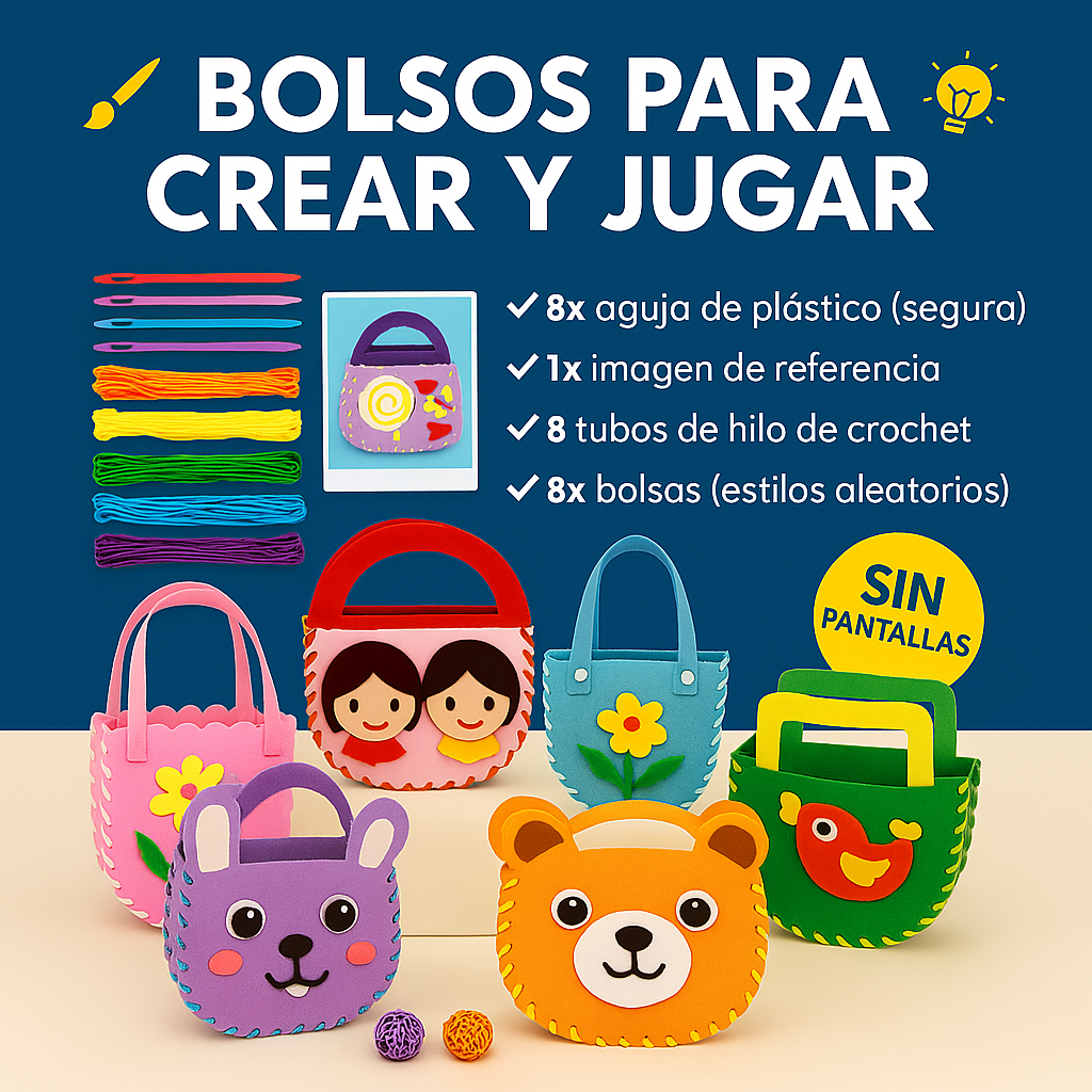 Kit de costura para niños - Aguja de seguridad y tela de fieltro