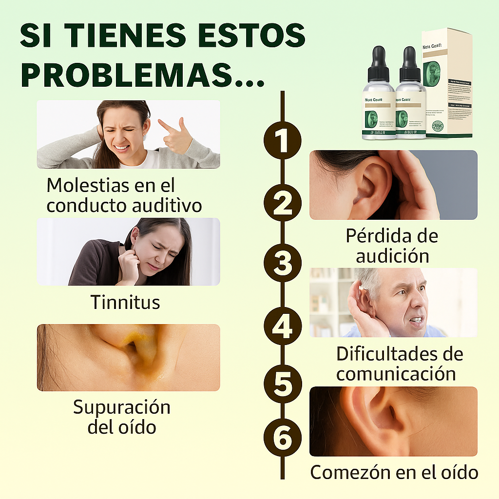 Gota para el cuidado de los oídos, alivio del tinnitus para las oreja X2 Unidades