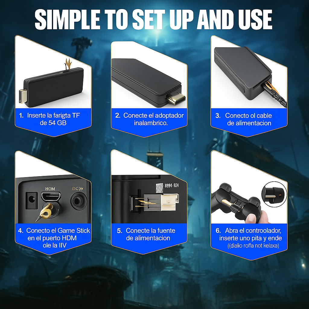 Consola de juegos retro 9 emuladores clásicos, salida HDMI 4K +20.000 Juegos