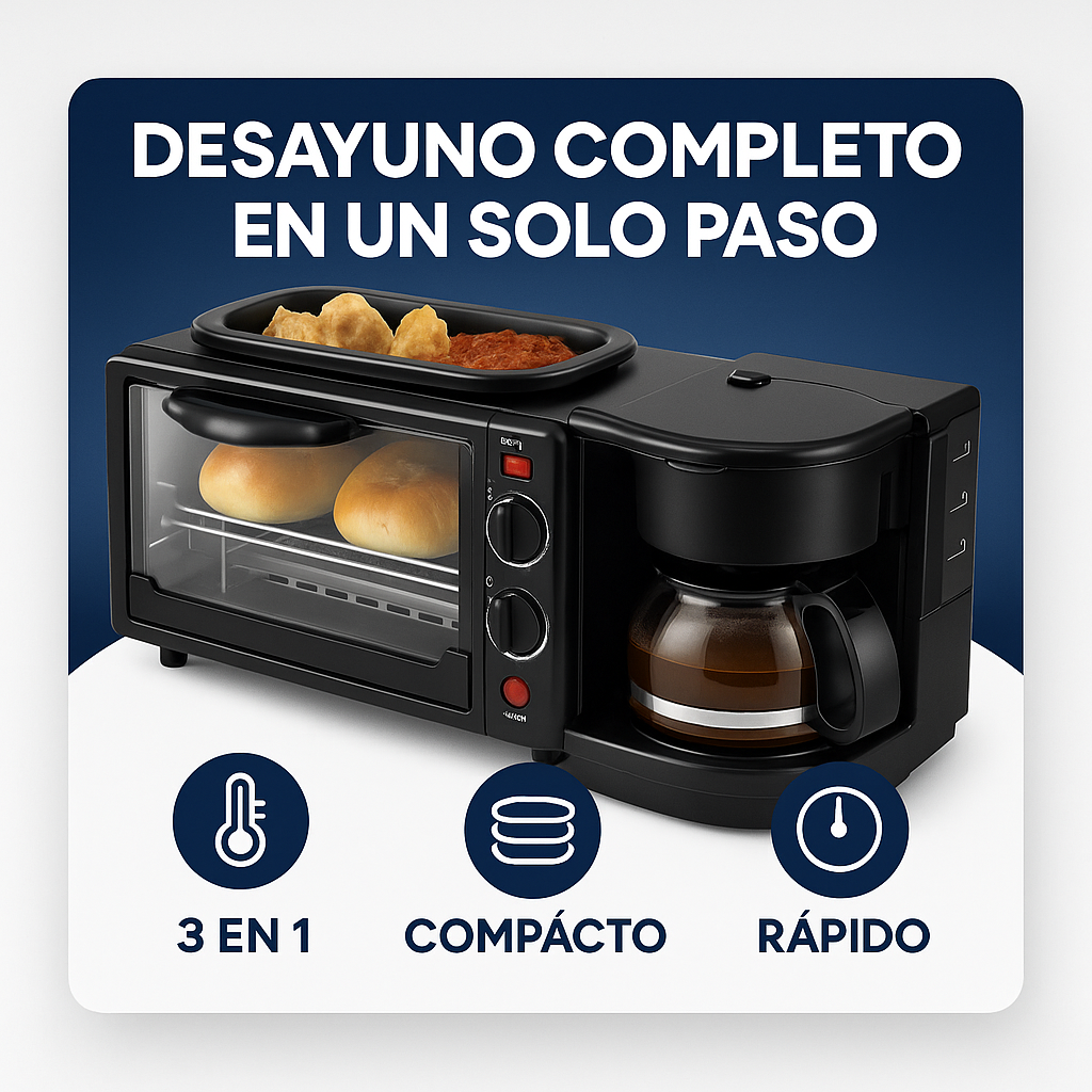 Horno Cafetera 3 Funciones en 1