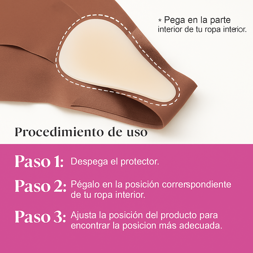 Almohadilla Invisible Transpirable, Antideslizante ZONA V Paquete X3 Unidades