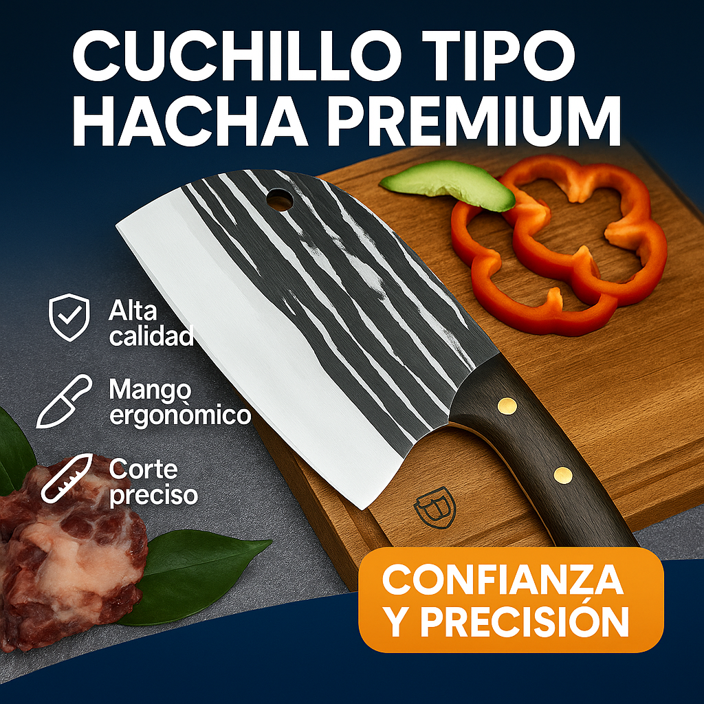 CUCHILLO TIPO HACHA - CORTA CON CONFIANZA Y PRECISIÓN