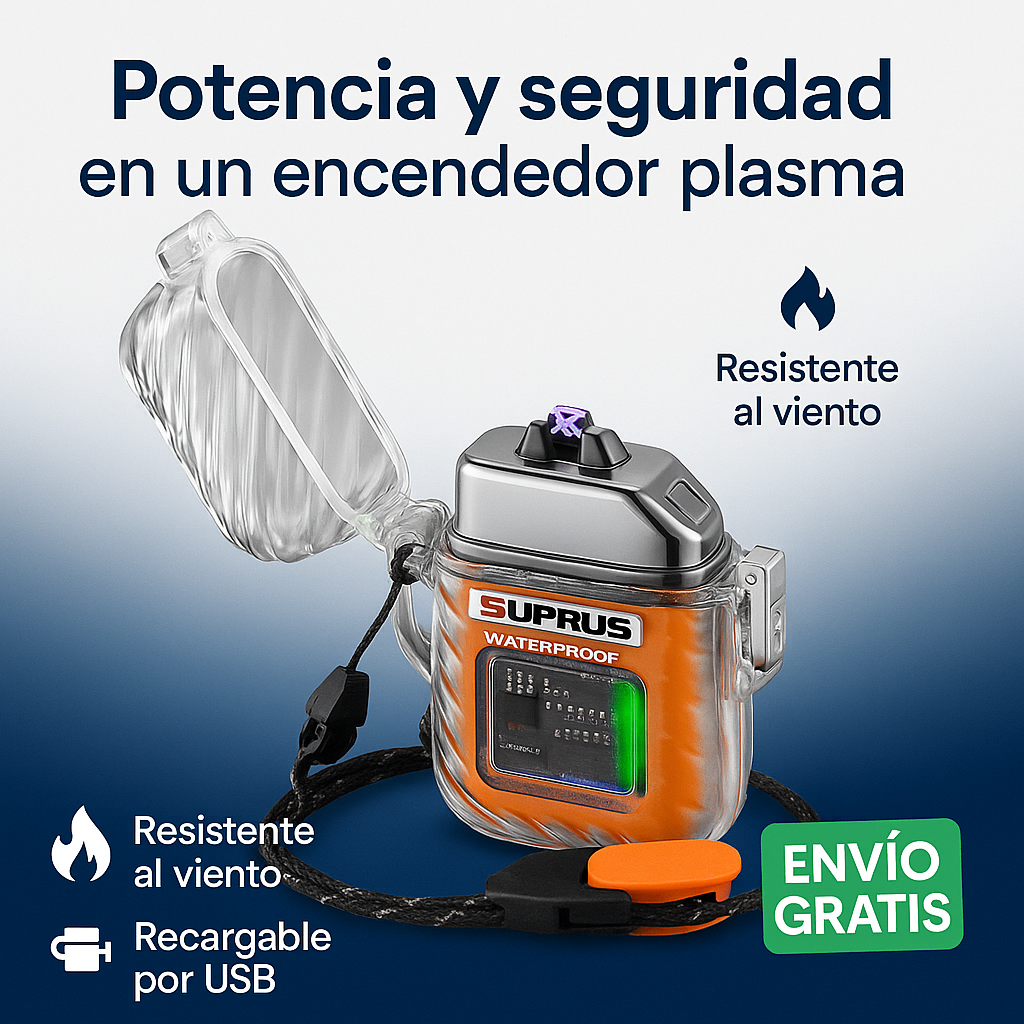 ENCENDEDOR PLASMA NARANJA RECARGABLE USB
