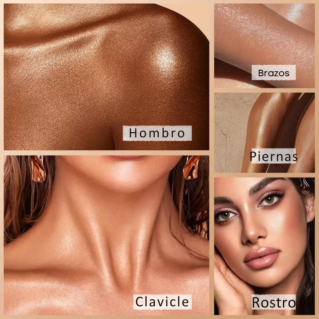 Iluminador Corporal con Brillo – Glow Touch - Bronceado natural