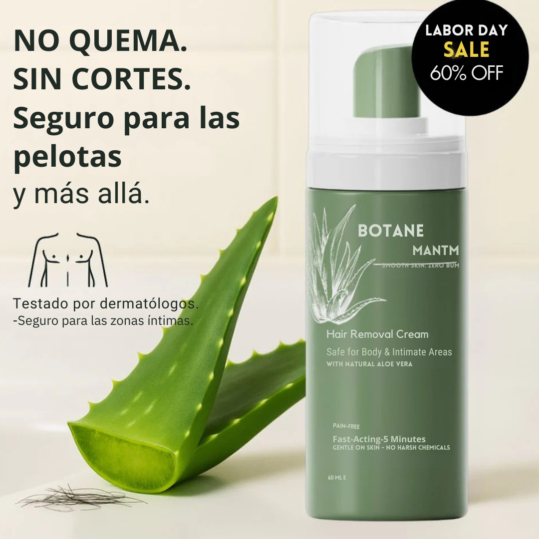 Crema depilatoria, sin cortes, sin quemarte y en 5 minutos