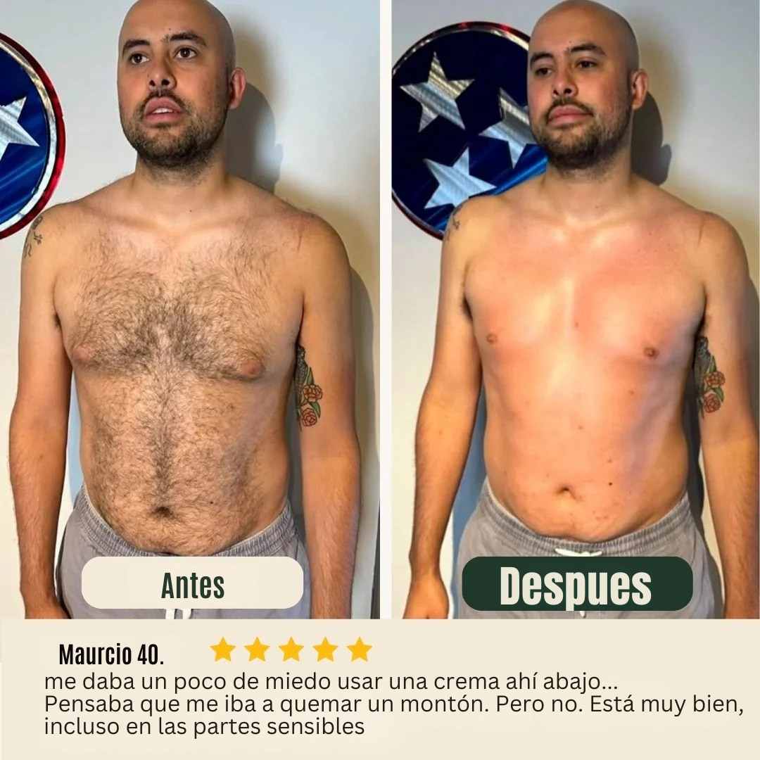 Crema depilatoria, sin cortes, sin quemarte y en 5 minutos