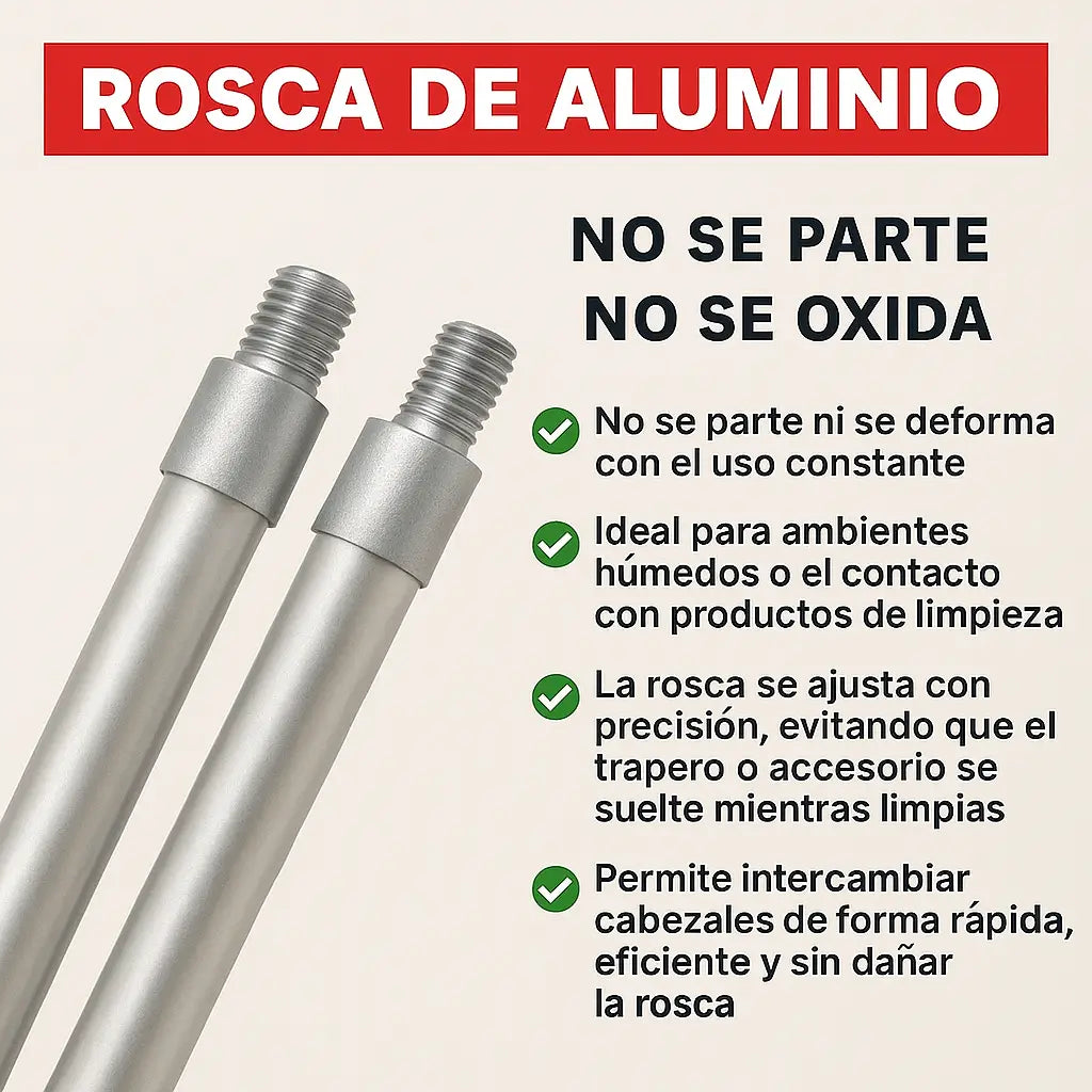 Mango de Aluminio Anodizado 1.40 cm | Oferta 2 x 1 + Regalo