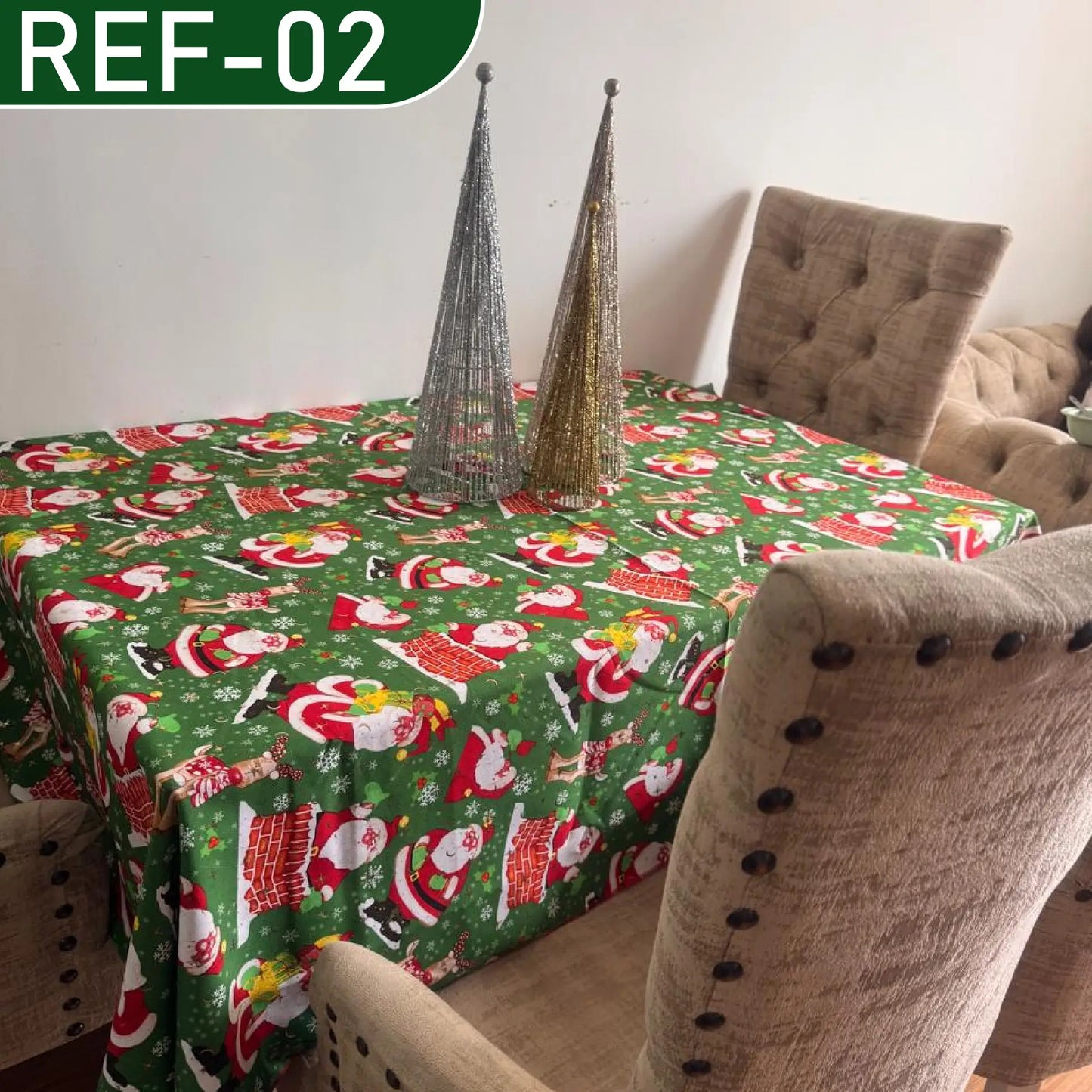 Mantel navideño, mantel resistente a las manchas