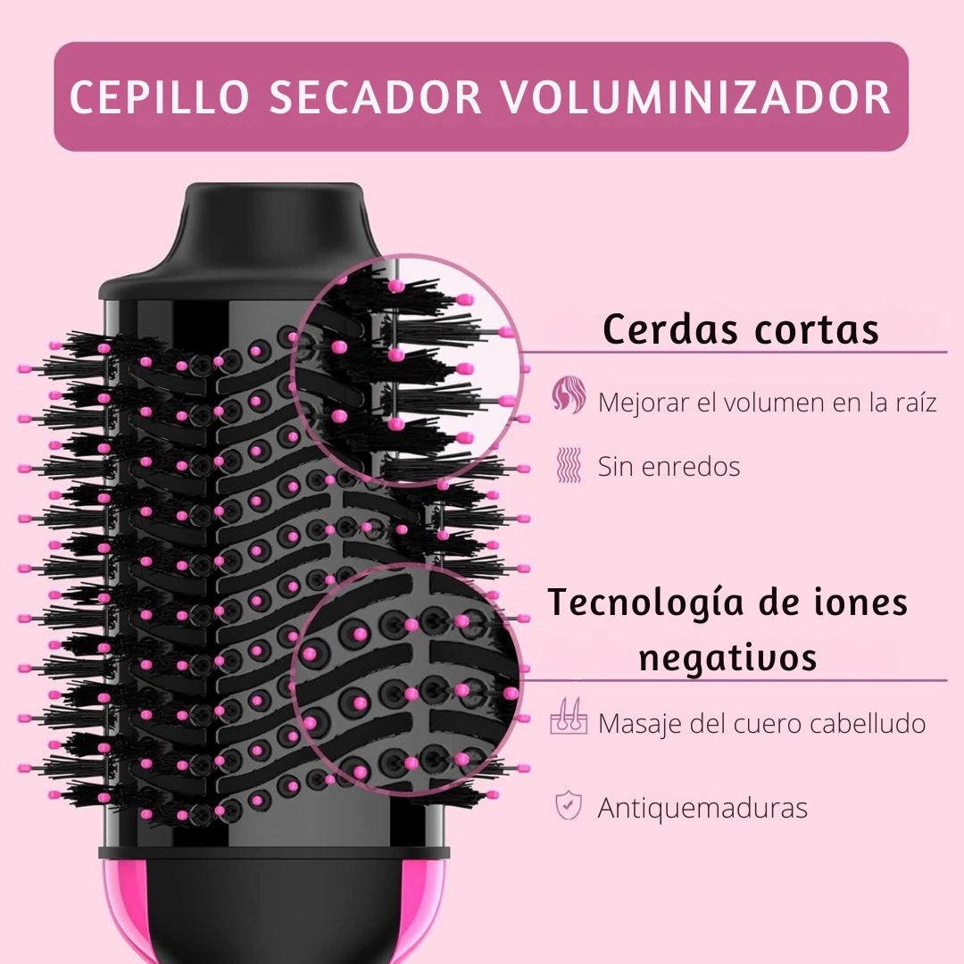 Cepillo Termico Secador Con Iones Negativos Antiencrespamiento
