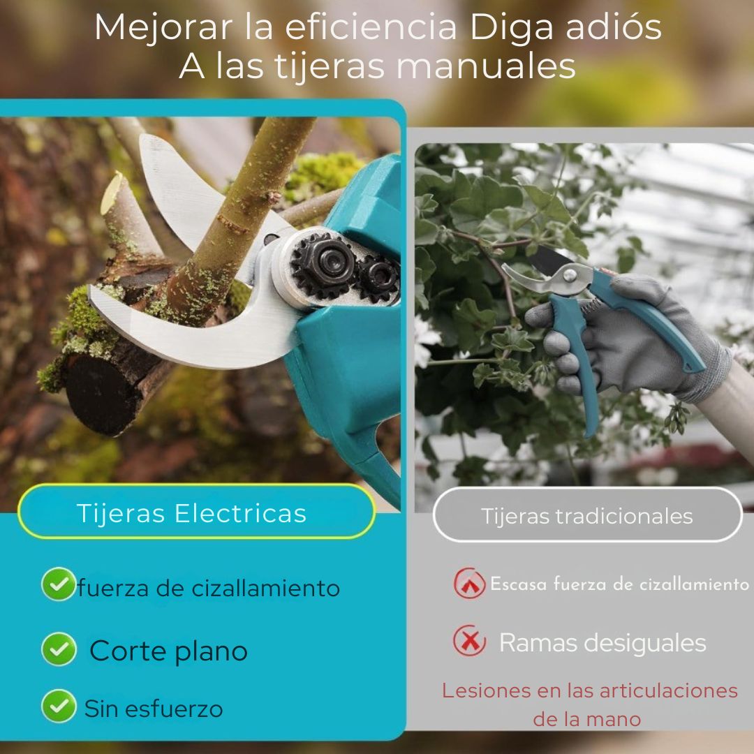 Tijeras De Podar Eléctricas + Caja de Transporte + Bateria