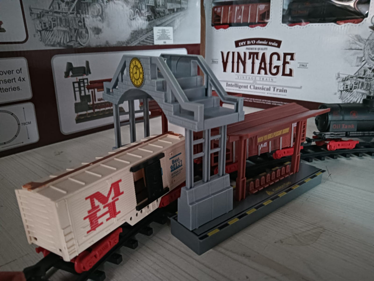 Tren eléctrico para árbol de Navidad con motor 21 piezas