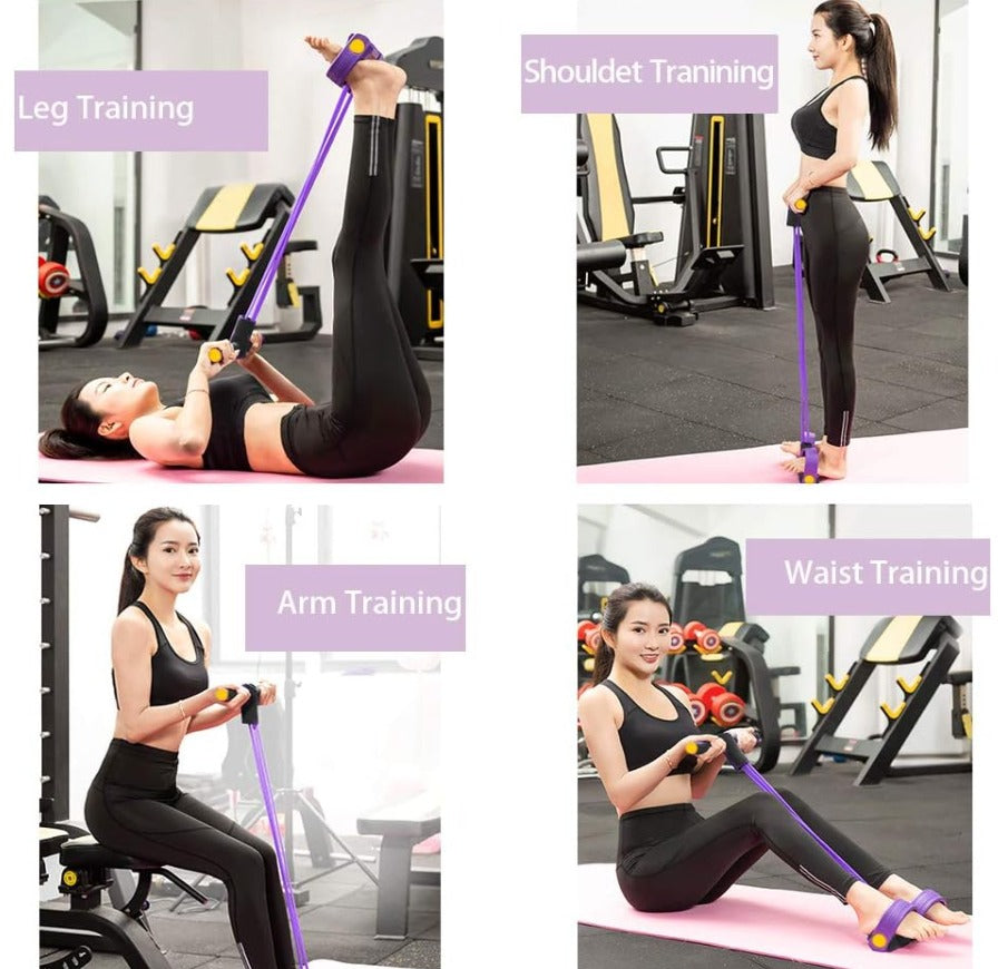 6 Tubes Pedal Resistance Band - Extensor Elástico Para Hacer Ejercicio