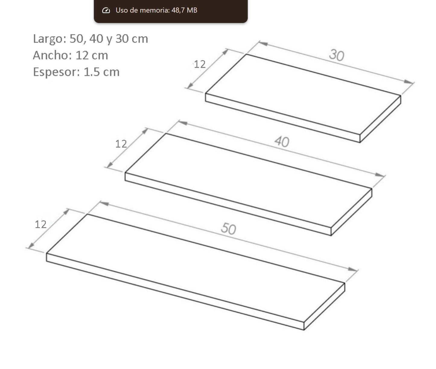 Kit de Repisas Flotantes Decorativas x3 – Estilo, Orden y Funcionalidad en un Solo Toque