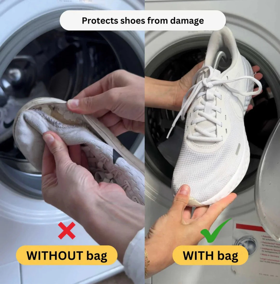 Bolsa para lavar zapatos: zapatos limpios y lavado seguro