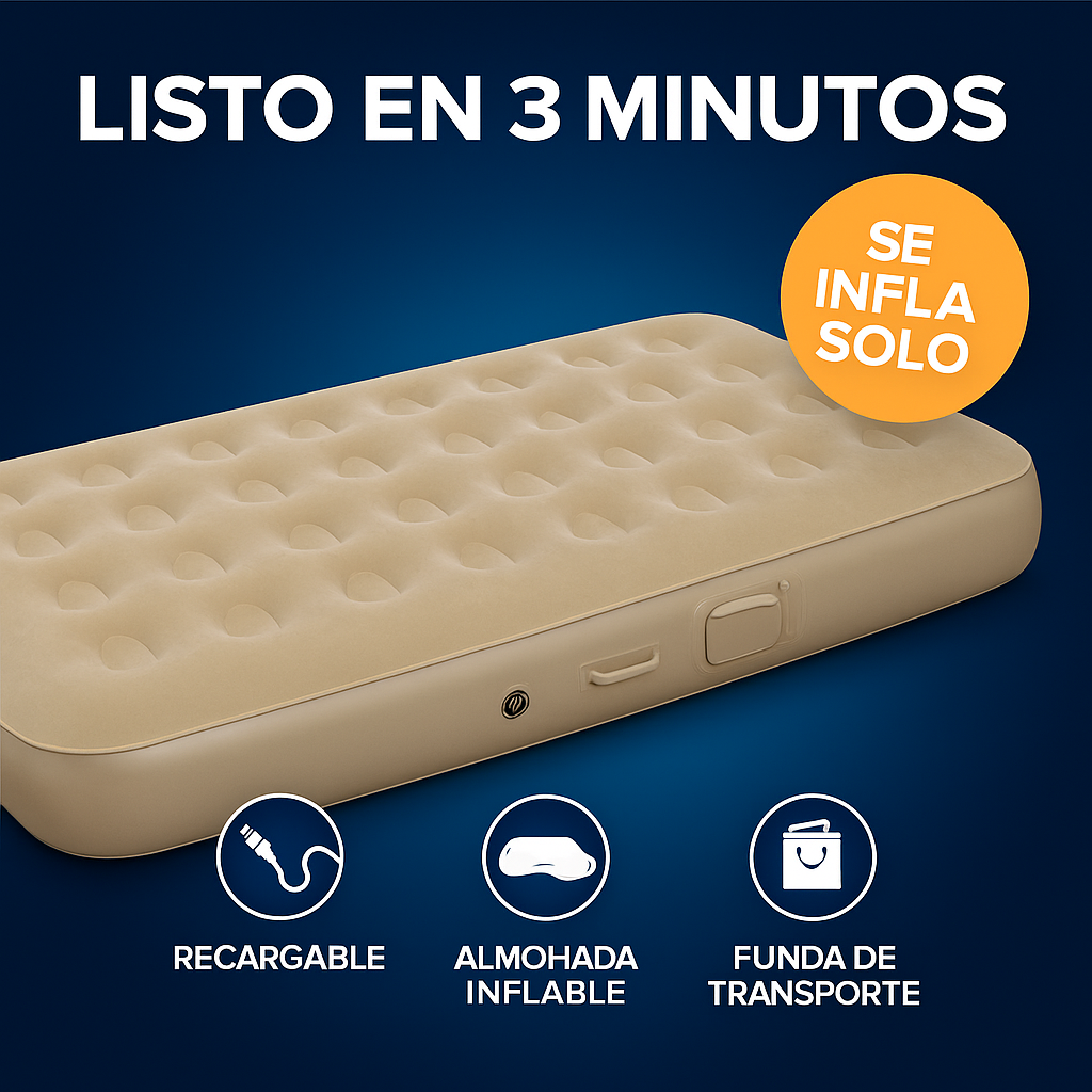 Colchón Autoinflable Recargable - En 2,3 Minutos Esta Listo