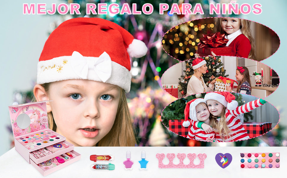 Kit de maquillaje para niñas con tocador de cosméticos 40 PIEZAS