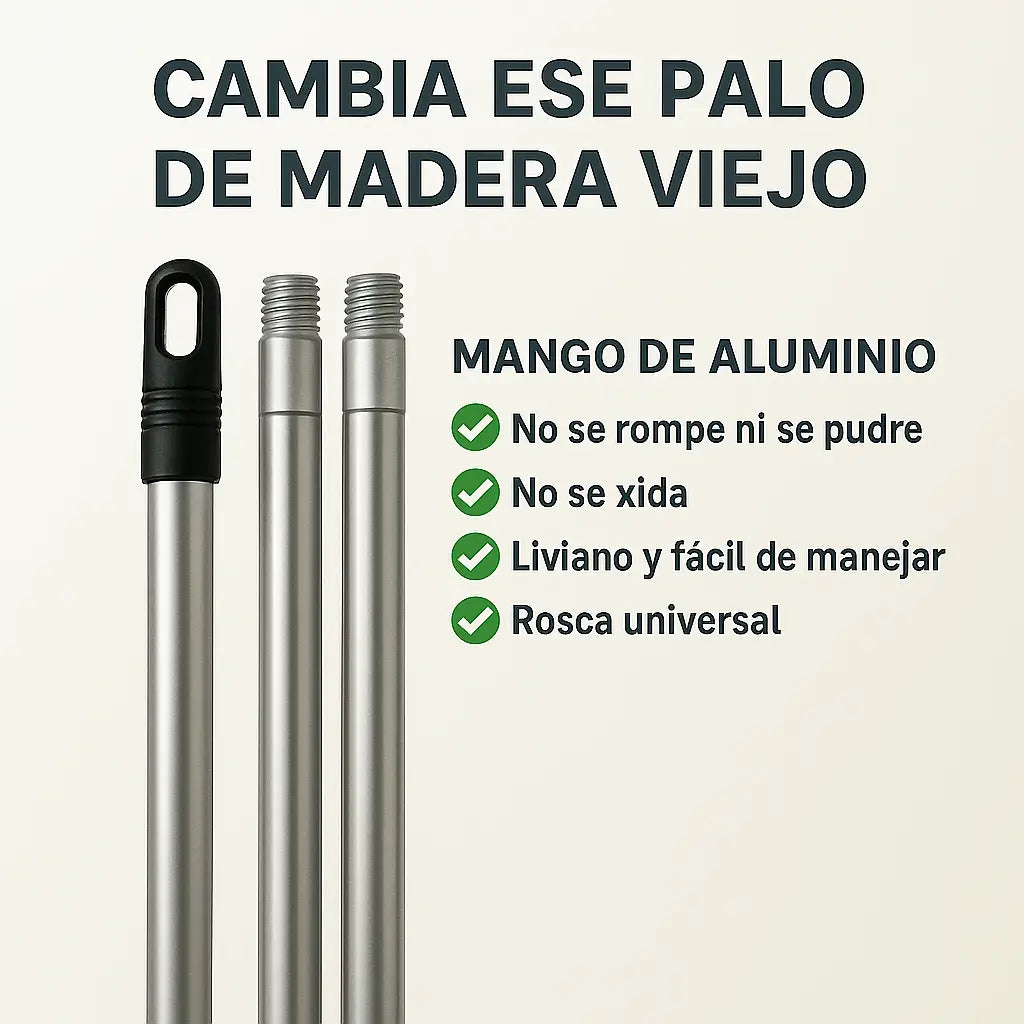 Mango de Aluminio Anodizado 1.40 cm | Oferta 2 x 1 + Regalo