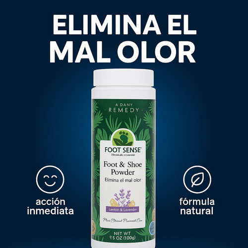 FOOT SENSE- Polvo para eliminar el mal olor de pie y calzado