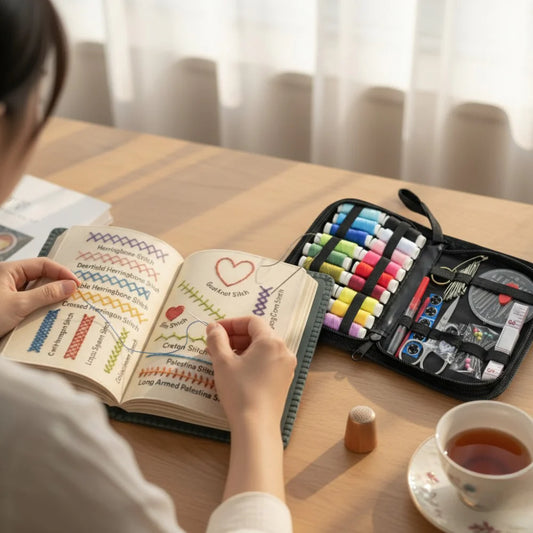 Kit libro de puntadas de bordado