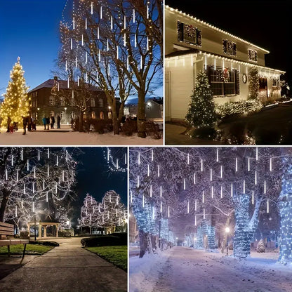 🎄LUCES LED DE LLUVIA🎄( 8 TIRAS LUZ LED CALIDA 30 cm c/u)