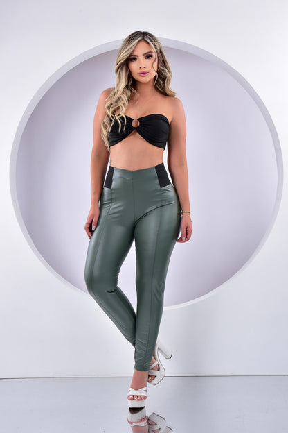 Pantalon En Cuerina Moldeador