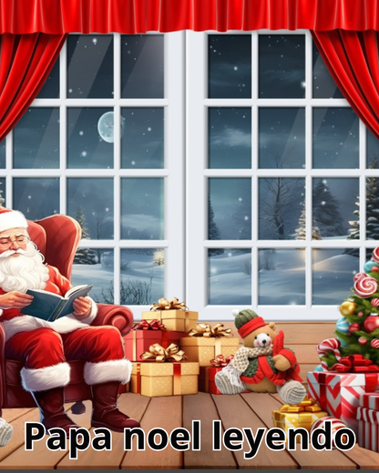 Fondo Navideño 2.5M ancho x 2.1 M alto.+ Cinta Doble Faz