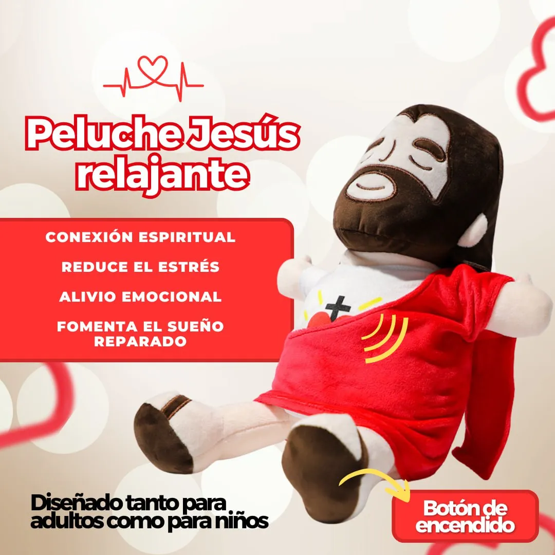 Jesús Relajante de Peluche – Tranquilidad, Fe y Sueño en un solo abrazo
