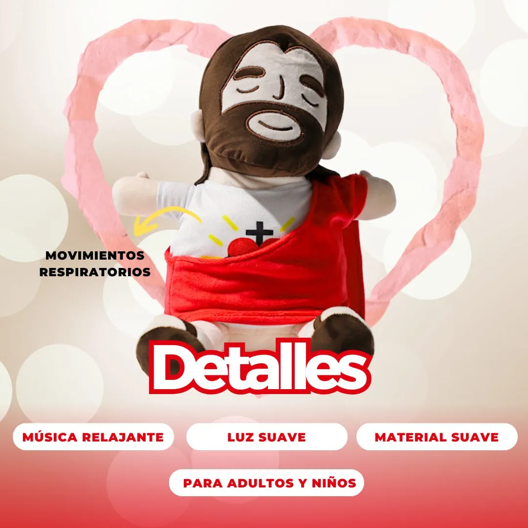 Jesús Relajante de Peluche – Tranquilidad, Fe y Sueño en un solo abrazo