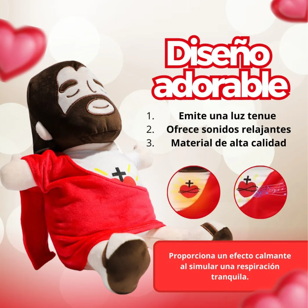 Jesús Relajante de Peluche – Tranquilidad, Fe y Sueño en un solo abrazo