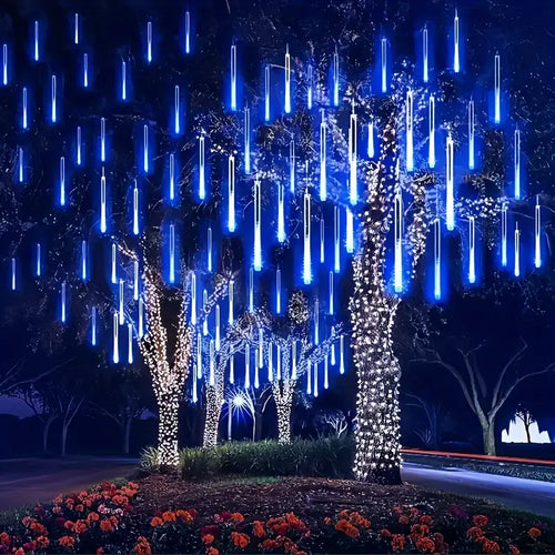 🎄LUCES LED DE LLUVIA🎄( 8 TIRAS LUZ LED CALIDA 30 cm c/u)