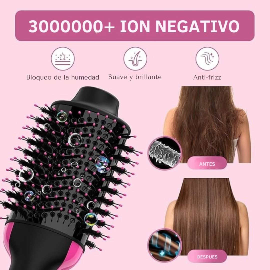 Cepillo Termico Secador Con Iones Negativos Antiencrespamiento