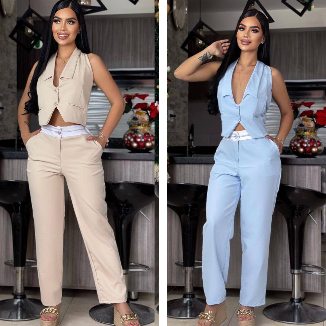 Siluet - Resalta tu figura Conjunto 2 Piezas Chaleco + Pantalon