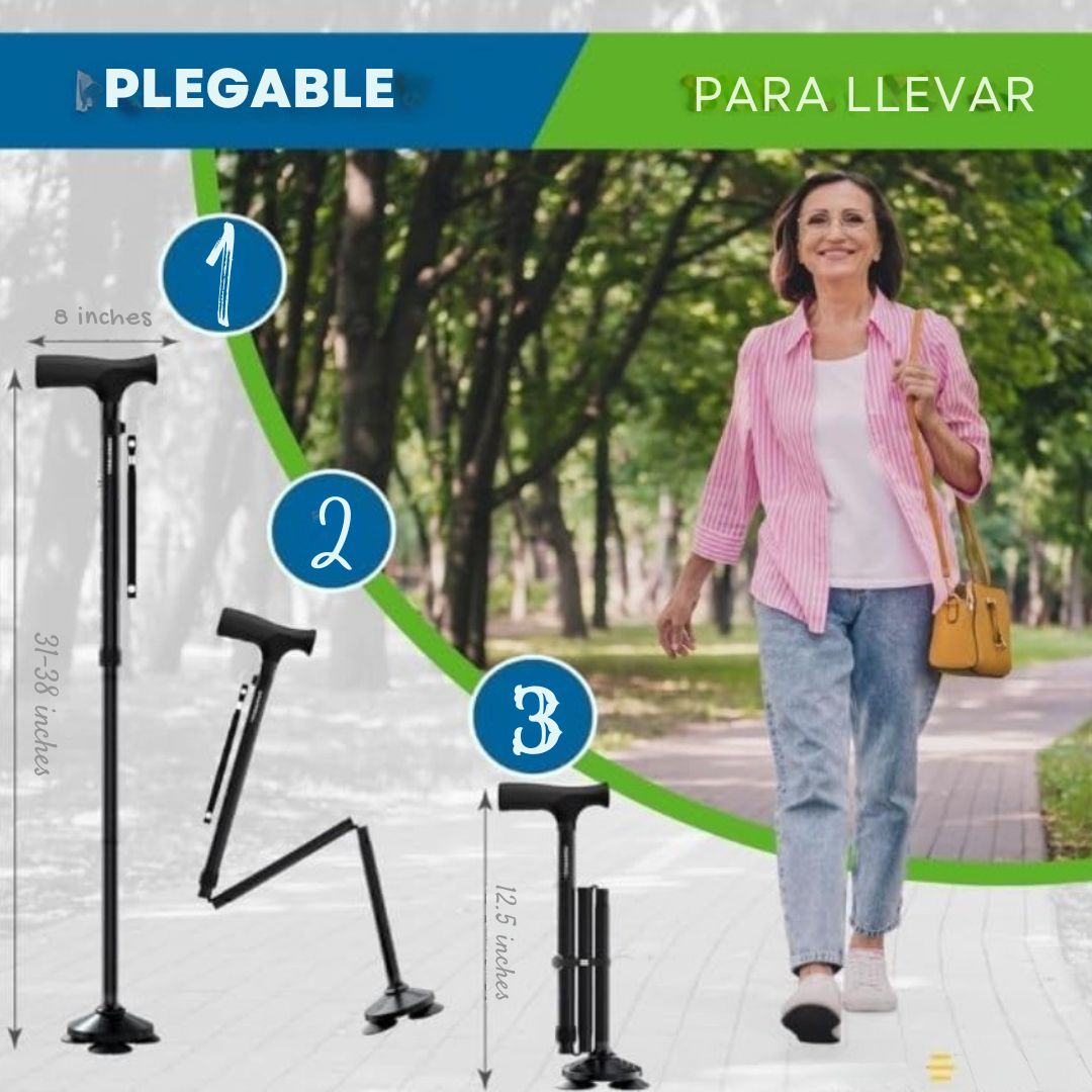 Grip Rest Pro™ Baston Plegable Para Caminar Con Luz Led