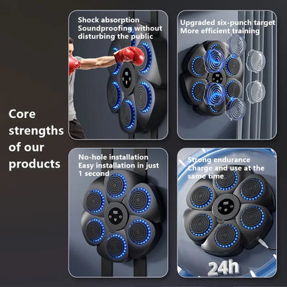 Máquina de Boxeo Musical Megelin + Guantes de Boxeo GRATIS
